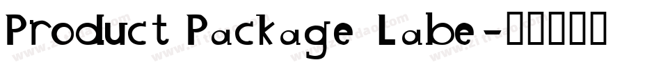 Product Package Labe字体转换